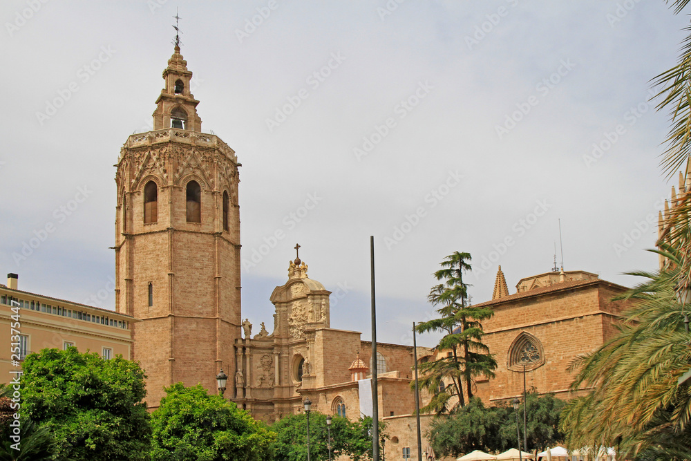 Miguelete is the bell tower of Valencia Cathedral in Spain