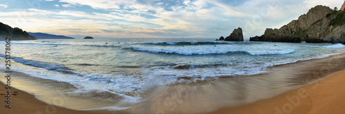 sunset in Laga beach photo