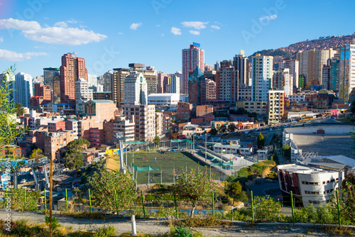 The city of La Paz in Bolivia, South America.
