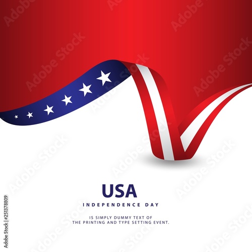 USA Independence Day Vector Template Design Illustration