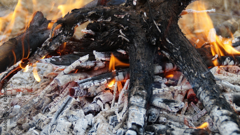 Bonfire in the mountain Bonfire in the mountain