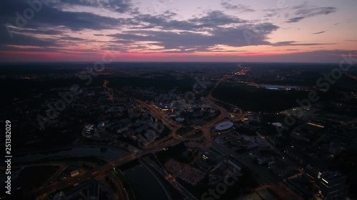 Wallpaper Mural Aerial Lithuania Vilnius June 2018 Sunset 30mm 4K Inspire 2 Prores  Aerial video of downtown Vilnius in Lithuania at sunset. Torontodigital.ca