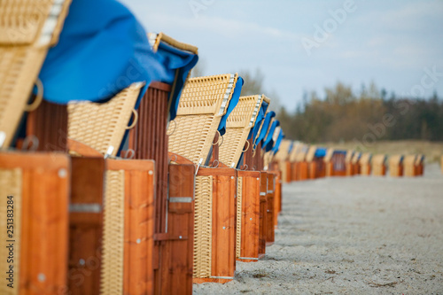 roofed wickers beach chairs...