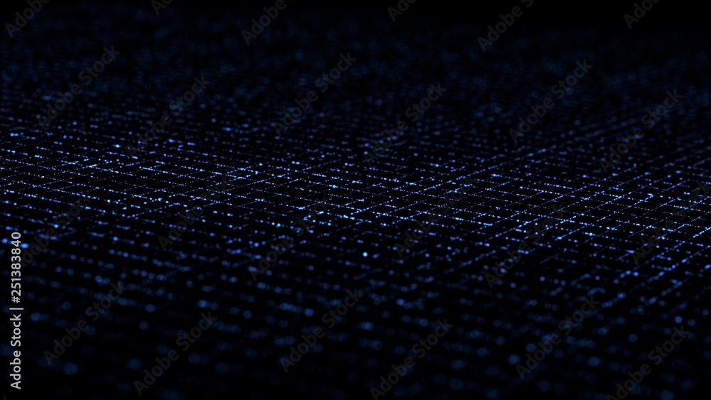 Isometric lightning grid blue Isometric lightning grid blue