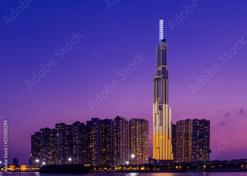 Landmark 81 is a super-tall skyscraper in Ho Chi Minh City, Vietnam. Landmark 81 is the tallest building in Vietnam and the 14th tallest building in the world © Max D. Photography