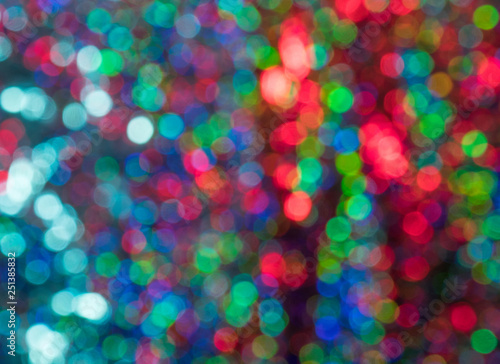 Soft focus abstract background. Green, red and blue colors circles