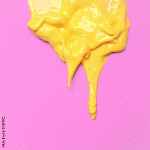 Creative paint yellow blots. Colours visual concept