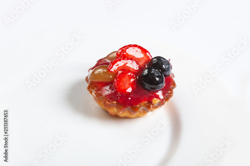 Tartlet with berries and fruits
