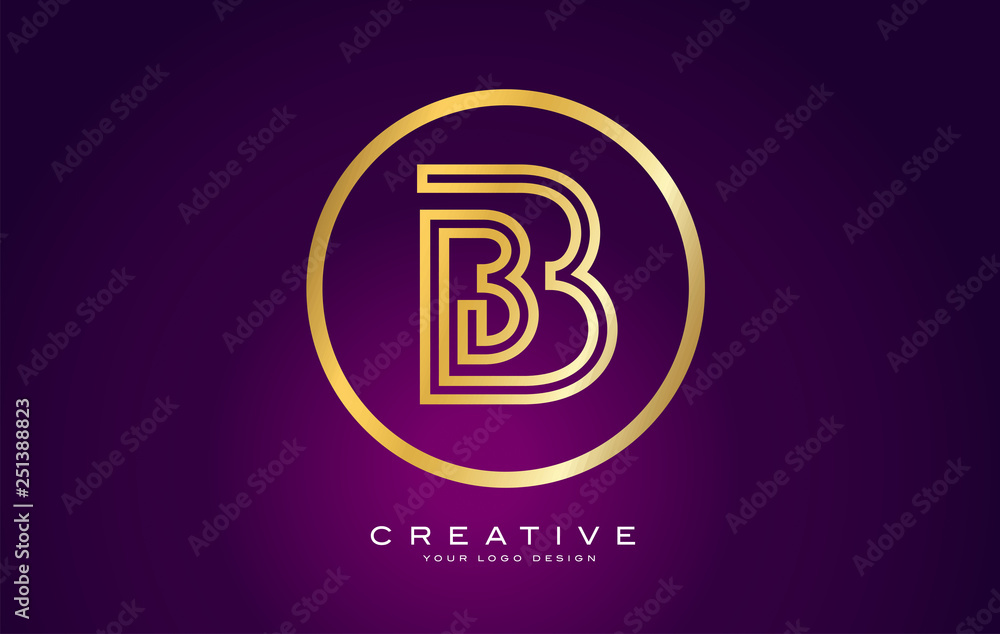 B Letter Gold Logo Design. Modern B Icon With Creative Golden Beautiful Monogram Design. B Letter Gold Logo Design. Modern B Icon With Creative Golden Beautiful Monogram Design.