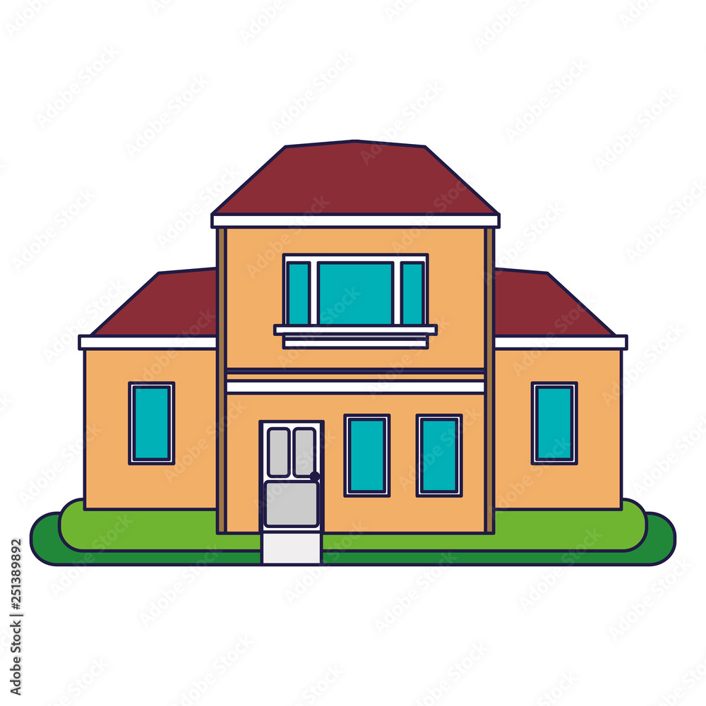 House real estate cartoon isolated House real estate cartoon isolated