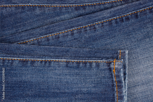 Blue jeans fabric. Denim je...
