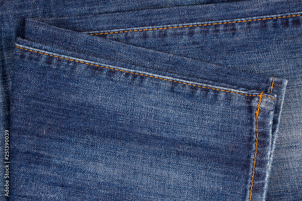 Blue jeans fabric. Denim jeans texture or denim jeans background. Blue jeans fabric. Denim jeans texture or denim jeans background.