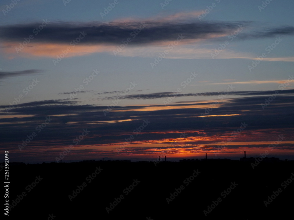 Fototapeta premium sunset over city
