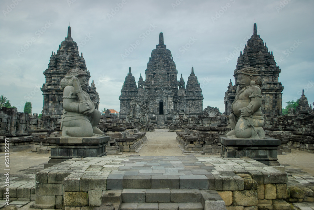 Fototapeta premium Hindu temples in Prambannan, Java, Indonesia.