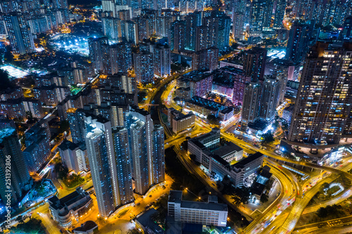 Hong Kong city at night