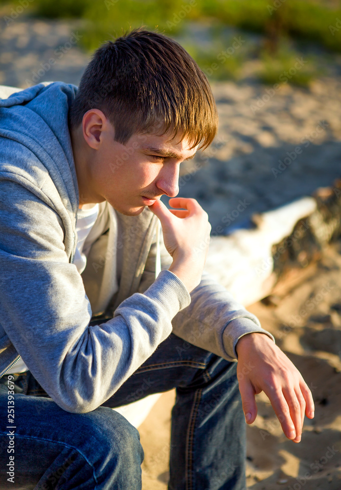 Pensive Man outdoor Pensive Man outdoor