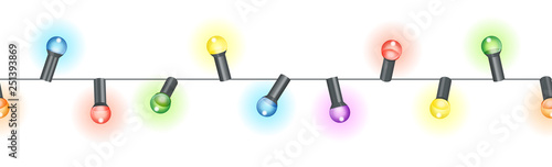 colored light bulbs string