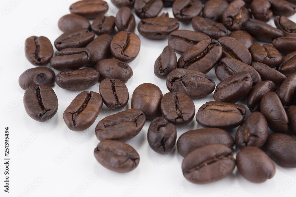 Stack of coffee beans Stack of coffee beans