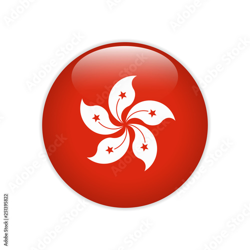Hong Kong flag on button