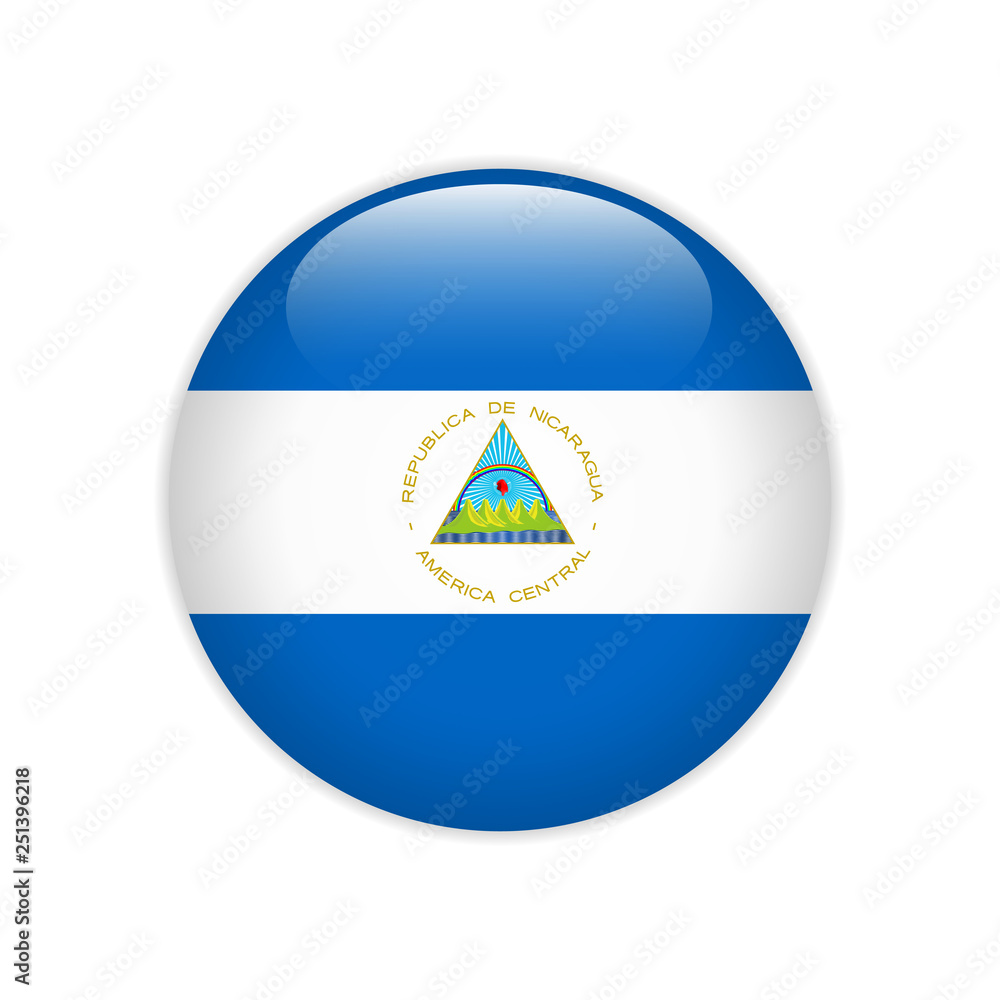Nicaragua flag on button Nicaragua flag on button