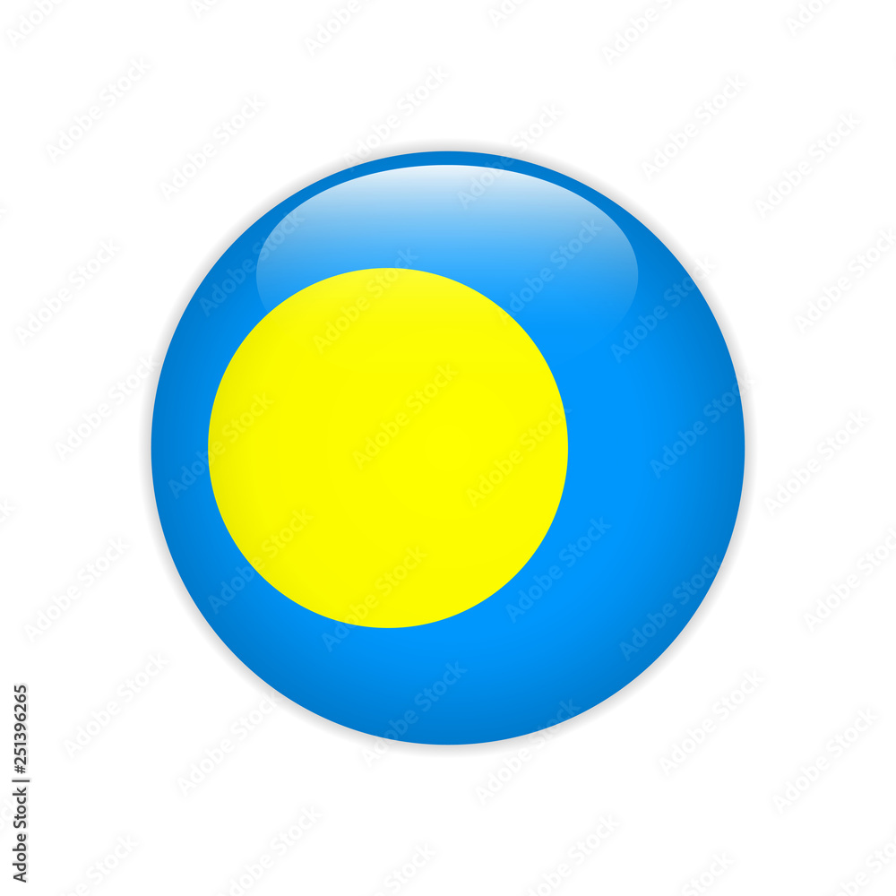 Palau flag on button