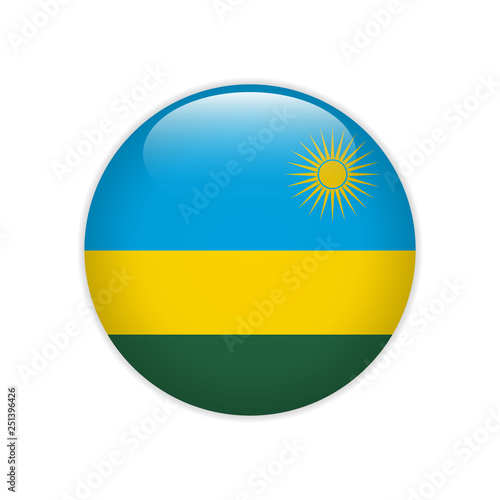 Free Download Rwanda flag on button - GFXLoad