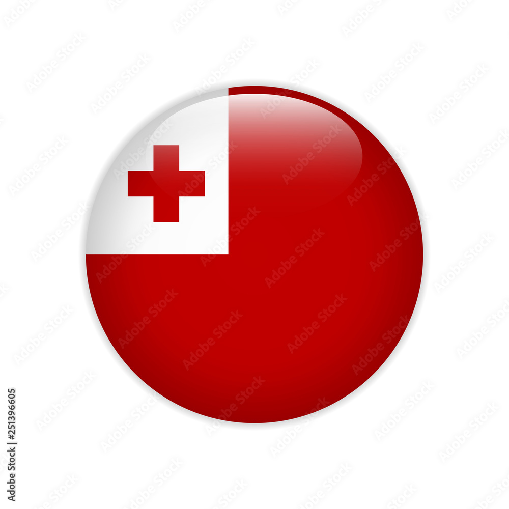 Tonga flag on button Tonga flag on button