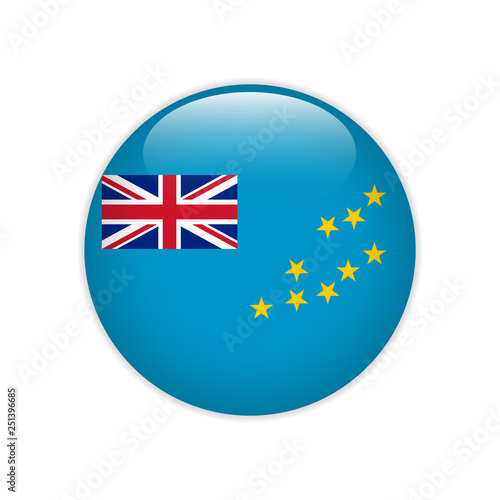 Free Download Tuvalu flag on button - GFXLoad