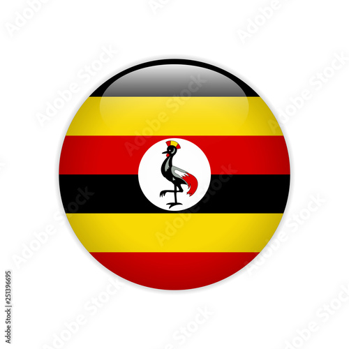 Free Download Uganda flag on button - GFXLoad