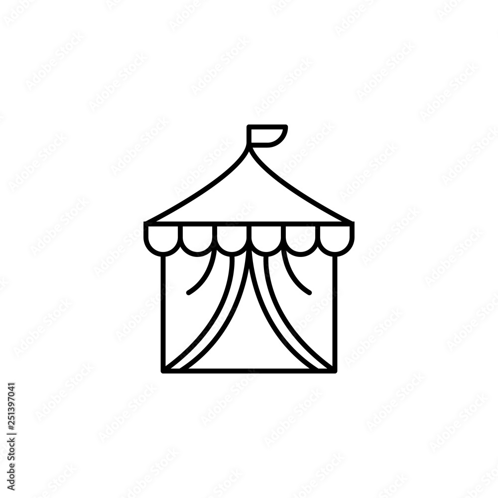 magic building circus outline icon. Signs and symbols can be used for web, logo, mobile app, UI, UX magic building circus outline icon. Signs and symbols can be used for web, logo, mobile app, UI, UX
