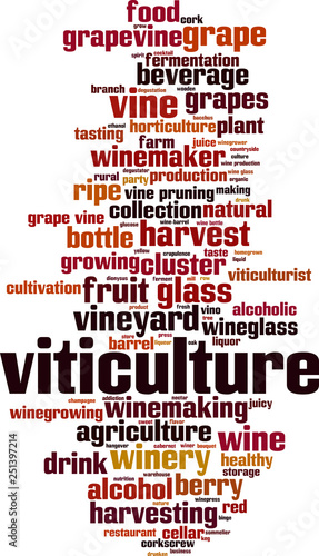 Viticulture word cloud