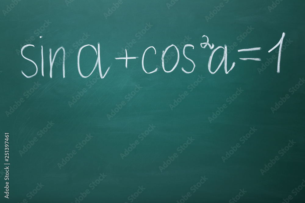 Maths formulas on chalkboard background Maths formulas on chalkboard background