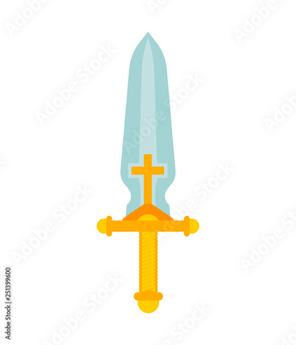 Angel sword isolated. heavenly blade. Vector illustration