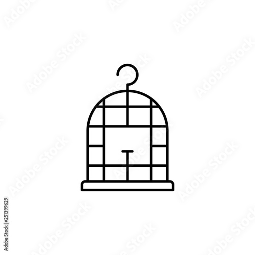 magic bird cage outline icon. Signs and symbols can be used for web, logo, mobile app, UI, UX