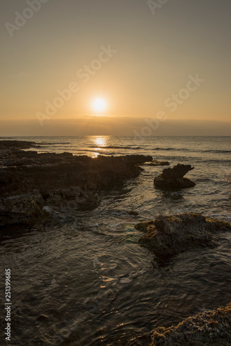 A sunrise by the sea of Oropesa  Castellon