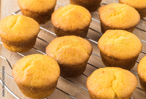 Mini cornbread muffins. photo