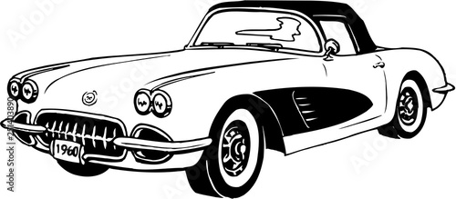 1960 Corvette Vector Illustration photo