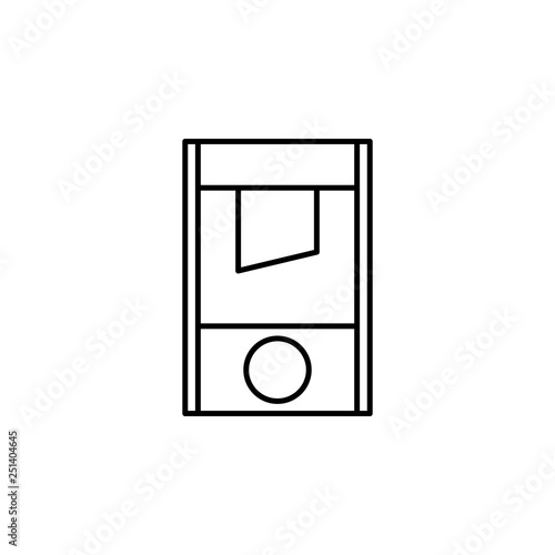 guillotine outline icon. Signs and symbols can be used for web, logo, mobile app, UI, UX