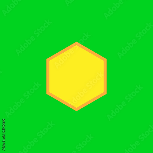 Polygon on the green background