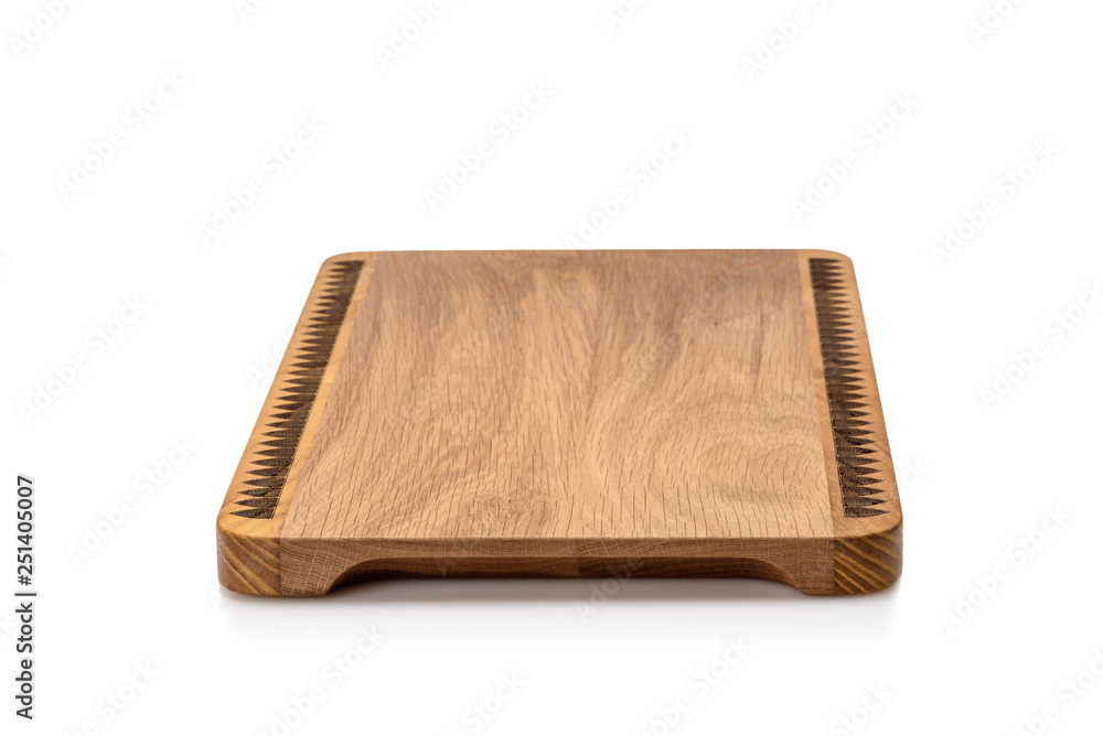 One wooden cutting Board on white background. Iisolate on white One wooden cutting Board on white background. Iisolate on white