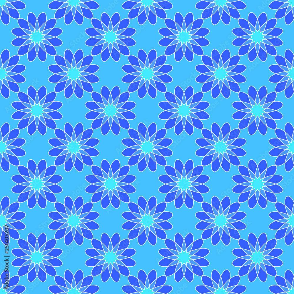Seamless pattern on the blue background Seamless pattern on the blue background