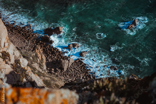 Picturesque view of rocky cliff Cabo da Roca, Portugal