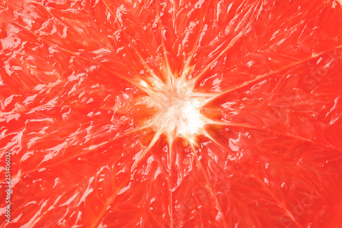 Texture of fresh ripe grapefruit, closeup view