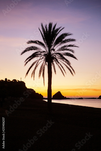 sunrise in Almunecar costa de tropical spain