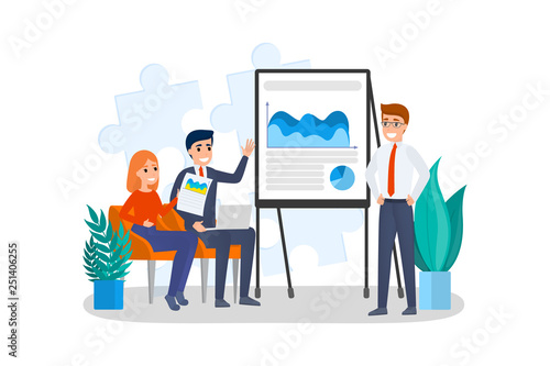 Man making business presentation in front of group of people