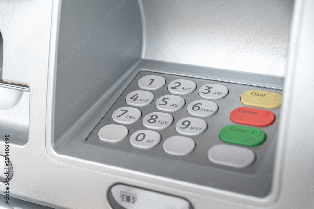 ATM keypad. Keyboard of automated teller machine. ATM keypad. Keyboard of automated teller machine.