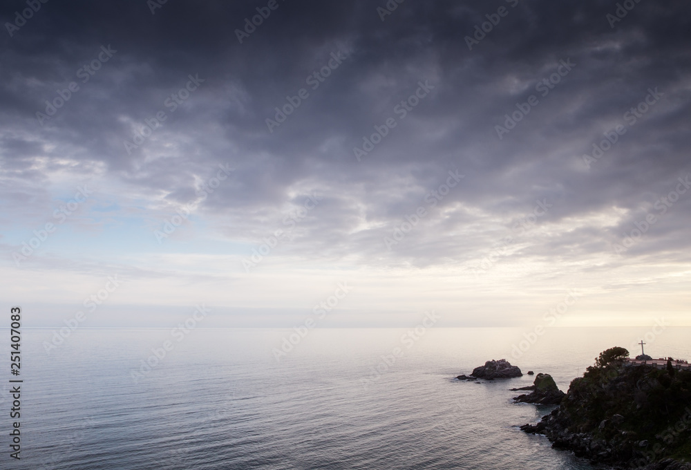 Obraz premium sunset in almunecar spain