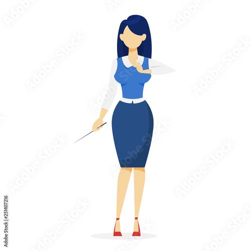 Businesswoman in a suit standing. Office worker
