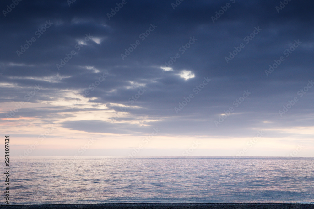 sunset on the beach in almunecar spain