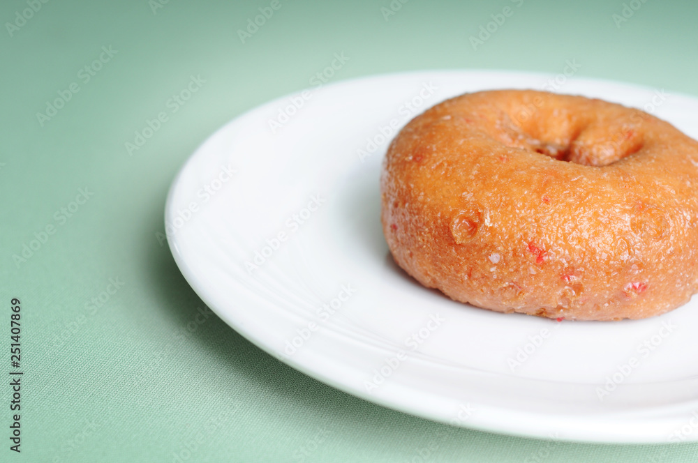 Fresh Cherry Chip Donut - Bakery Breakfast Food Fresh Cherry Chip Donut - Bakery Breakfast Food